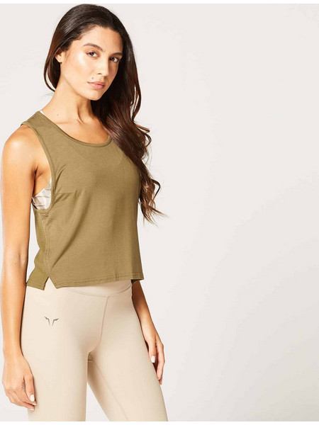 CODE MESH BACK TANK - KHAKI