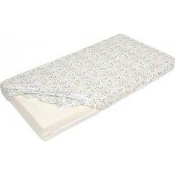 Kidscom Βρεφικό Σεντόνι Κούνιας με Λάστιχο Printed 70x140 White