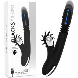 Black & Silver Bunny Reed Up & Down Δονητής Rabbit Μαύρος