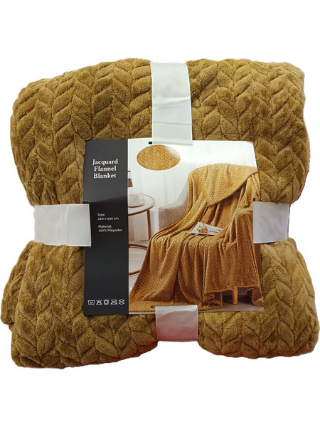 Κουβέρτα 220x240 Υπέρδιπλη 320gsm Fleece Palatex Tango- Olive Beige