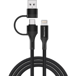 POWERTECH καλώδιο USB & USB-C σε Lightning PTR-0159, PD 27W, copper, 1.5m, μαύρο