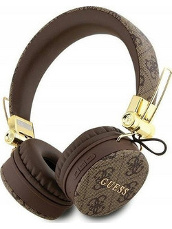 Guess PU 4G Ασύρματα Bluetooth Ακουστικά On Ear Brown