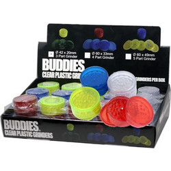 Τρίφτης καπνού BUDDY PLASTIC GRINDER 60mm 12627 (4 parts) ΚΟΥΤΙ 16 ΤΕΜ