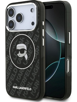 Karl Lagerfeld Back Cover IML Karl Head Logo MagSafe Black (iPhone 17 Pro Max)