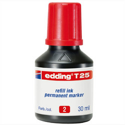 Εdding Τ-25 Ανεξίτηλο Μελάνι 30ml Κόκκινο - 01.Τ-25/2