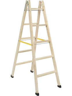 Pallbest Διπλή Σκάλα Ξύλινη 2x5 Σκαλοπάτια WP5000