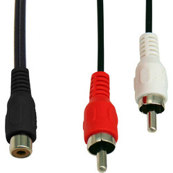 ΚΑΛΩΔΙΟ ΗΧΟΥ 1 RCA ΘΗΛΥΚΟ ΣΕ 2 RCA ΑΡΣΕΝΙΚΑ 0.25m OD2.8 RC037A BAG OWI (ΣΕΤ ΜΕ 10)