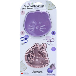 Σετ 2τμχ Κόπτης Sandwich Cutters Unicorn/Cat Melii MEL24070 - Melii - MEL24070