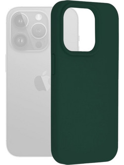 Techsuit Soft Edge Silicone Back Cover Dark Green (iPhone 15 Pro)