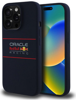 Red Bull Θήκη Silicone Horizontal Logo MagSafe iPhone 14 Pro Navy