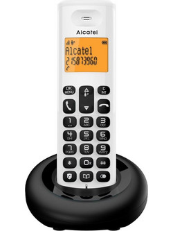 Alcatel E160 EWE Ασύρματο Τηλέφωνο Μαύρο Λευκό