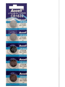 Accell Μπαταρίες Λιθίου Ρολογιών CR1632 3V 5τμχ
