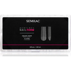 Semilac Accessories Acrylgel Nail Form Στένσιλ Για τα νύχια τύπος Square 120 τμχ