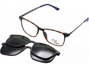 Clark K1465 C03 Γυαλιά Οράσεως 54-16-145 με Clip-On Καφέ