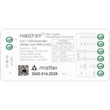 Controller 5 σε 1 Matter Over WiFi & RF 12V-24V DC IP20 12A Λευκό Σώμα SM5 MIBOXER