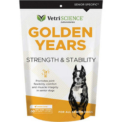 VetriScience Golden Years Strength & Stability Συμπλήρωμα Διατροφής Ηλικιωμένου Σκύλου για Αρθρώσεις 60 Δισκία