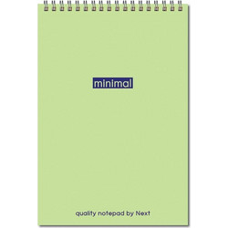 Next minimal μπλοκ σπιράλ 14x21εκ. 2θεμ. 80φυλ