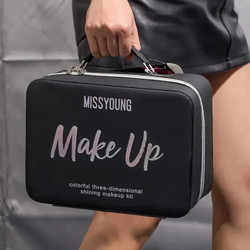 Σετ Μακιγιάζ 34 τεμαχίων σε Βαλιτσάκι - Miss Young 23288 - Μαύρο