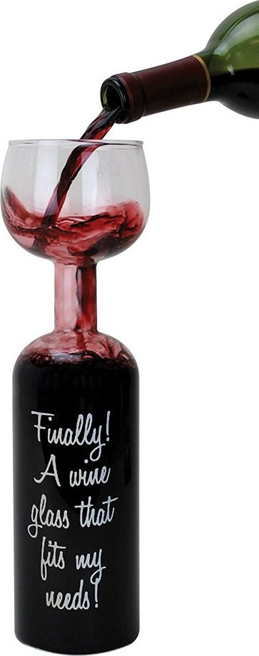 Winkee - Wine bottle glass - 0.75-liter