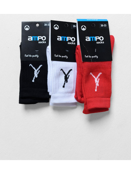 ΠΑΙΔΙΚΕΣ ΚΑΛΤΣΕΣ ΑΘΛΗΤΙΚΕΣ AMPO BASKET 3 PACK - MULTICOLOR