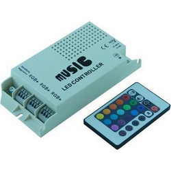 Controller Dimmer RGB Music Sound 12-24V DC 155x78x30mm Λευκό Σώμα 5.3.24 AMARAD