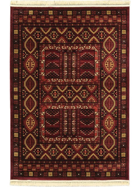 ΧΑΛΙ PERSIA 2273 BURGUNDY ΜΕ ΚΡΟΣΣΙ SET067(2x140.1x200) Newplan