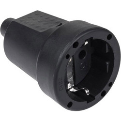 Σούκο Φις Θηλυκό 16A/250V Μαύρο (DM-3176)