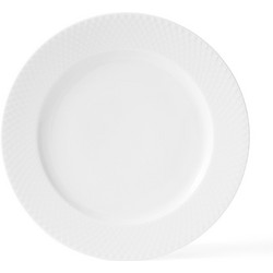 Lyngby Porcelaen - Rhombe White Dinner Plate - O27 cm
