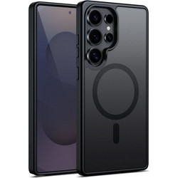 Crong Hybrid Matte Magnetic Back Cover Black (Samsung Galaxy S25 Ultra)
