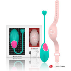 Wearwatch Egg Wireless Watchme Δονητής Egg για Ζευγάρια με Τηλεχειριστήριο Ροζ Πράσινος