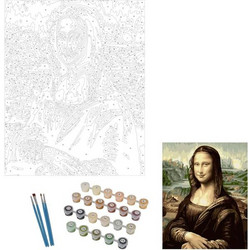 Seurat Σετ Ζωγραφικής με αριθμούς Mona Lisa με διαστάσεις 40x50cm - Περιλαμβάνονται χρώματα και πινέλα