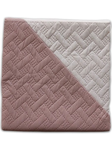 Κουβερλί Υπέρδιπλο Microfiber Διπλής Όψης Lines Γαρύφαλλο 240x260
