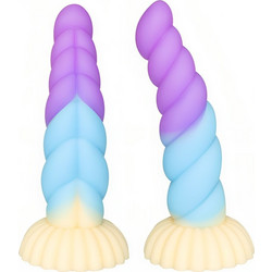 Mini Ρεαλιστικό Dildo 13cm Σιλικόνης με Μεγάλες Ραβδώσεις - Rainbow