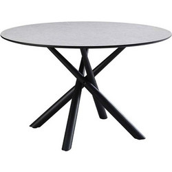 Τραπέζι τραπεζαρίας Votsalo στρογγυλό 120x120x75cm Γκρι