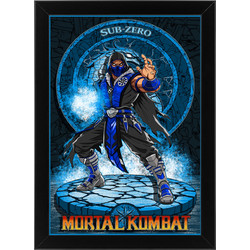 Ξύλινο κάδρο με θέμα τον Sub-Zero από το Mortal Kombat