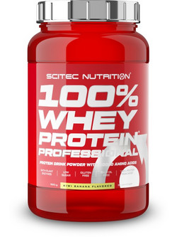 Scitec Nutrition 100% Whey Professional Banana Kiwi Πρωτεΐνη Ορού Γάλακτος Γράμμωσης Χωρίς Γλουτένη 920gr