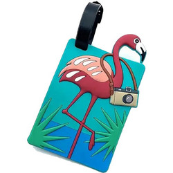 Ετικέτα Βαλίτσας Σιλικόνης Bartuggi 718-060605 Flamingo | Καρτελάκι Αποσκευών | Αναγνώριση από Εύκαμπτη Γαλάζιο