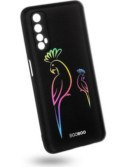 EGOBOO Mat Parrot Neon Θήκη Πλάτης Realme 7 (R7DTPUPARRN)