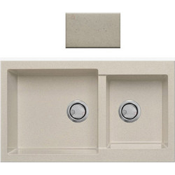 Crown Quadra Q-86 Ένθετος Νεροχύτης Γρανίτη Cappuccino 86x50cm