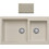 Crown Quadra Q-86 Ένθετος Νεροχύτης Γρανίτη Cappuccino 86x50cm