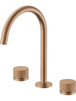 Μπαταρία Νιπτήρα τριών οπών THREE FLOW Brushed Rose Gold PVD 2045007698