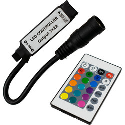 GloboStar 73402 Ασύρματος LED RGB Controller με Χειριστήριο IR 5v (30w) 12v (72w) 24v (144w)