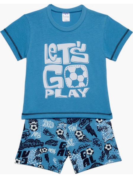 Eleten Πυτζάμα Αγορίστικη Let's Go Play Γαλάζιο 6-12μηνών (65452-01-766)