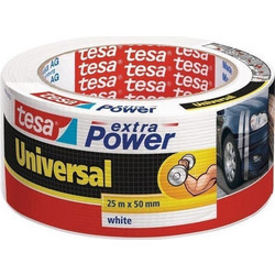 Υφασμάτινη Ταινία Tesa Universal 25mΧ50mm Λευκή