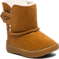 UGG Keelan Παιδικά Μποτάκια Καφέ Suede με Γούνα 1096089T-CHE