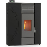 Thermogatz GSP Slim Canalize 12 Black Σόμπα Pellet Αερόθερμη 12kW