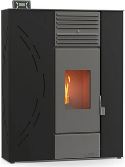 Thermogatz GSP Slim Canalize 12 Black Σόμπα Pellet Αερόθερμη 12kW