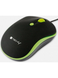 Techly IM 1600-WT-BG Ενσύρματο Ποντίκι Green Black