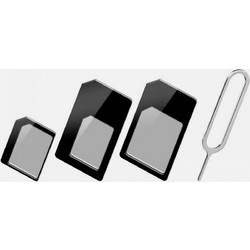 Αντάπτορας Κάρτας SIM Techly I-SIM-3 4 σε 1 - Nano/Micro/Standard & Καρφίτσα Εξαγωγής