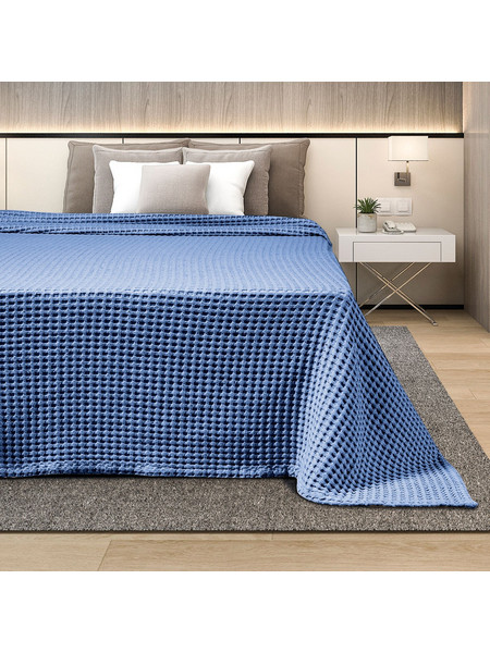ΚΟΥΒΕΡΤΑ ΠΙΚΕ KING SIZE ADAM HOME 240x260 BLUE
